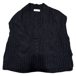 Ramy Brook Adelaide V Neck Sleeveless Cable Knit Sweater Size Small
